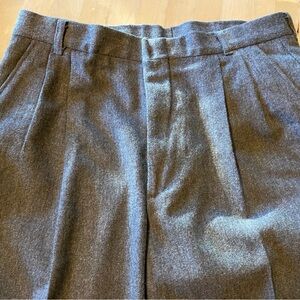 Vintage 80s Cotler men’s double pleated pants neutral gray brown 32 x 32 EUC